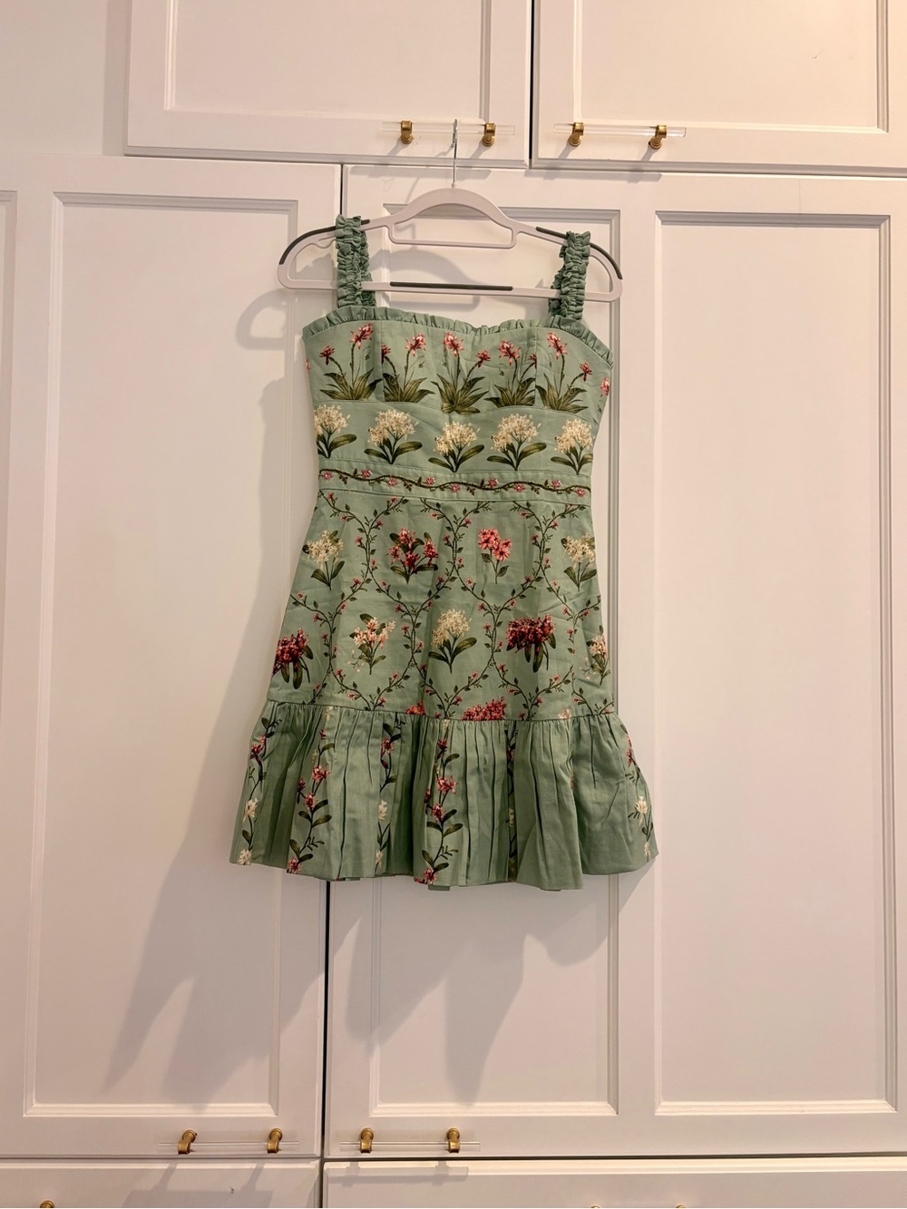 Agua by Agua Bendita Mint Green Floral Ruffle Mini Dress - Picture 6 of 7